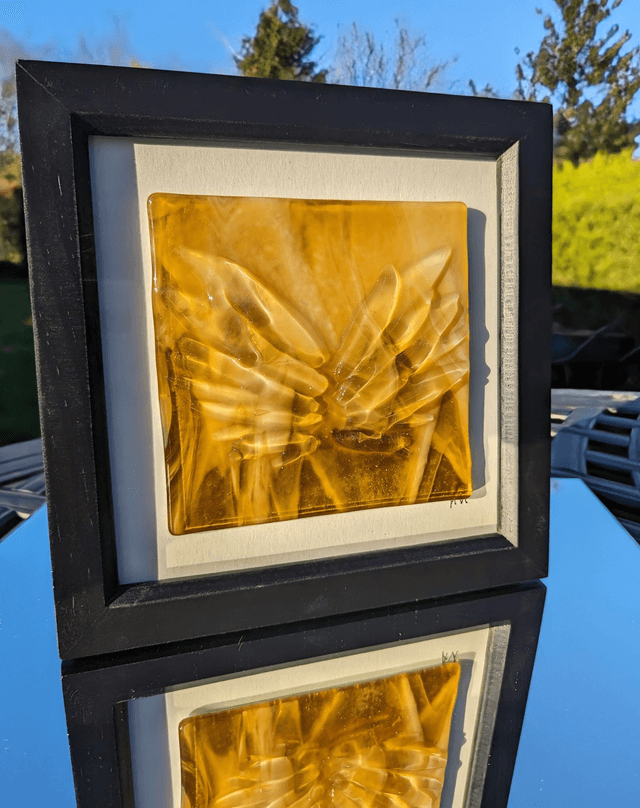 Amber wings in Black frame